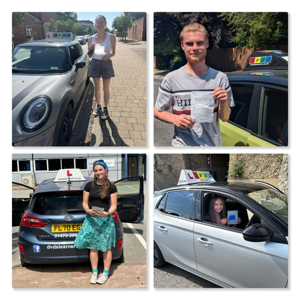 People who have passed their driving tests in Colchester, Clacton and Ipswich.