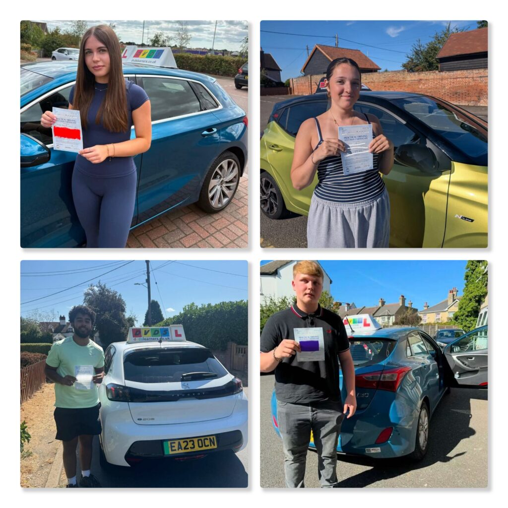 People who have passed their driving tests in Colchester, Clacton and Ipswich.