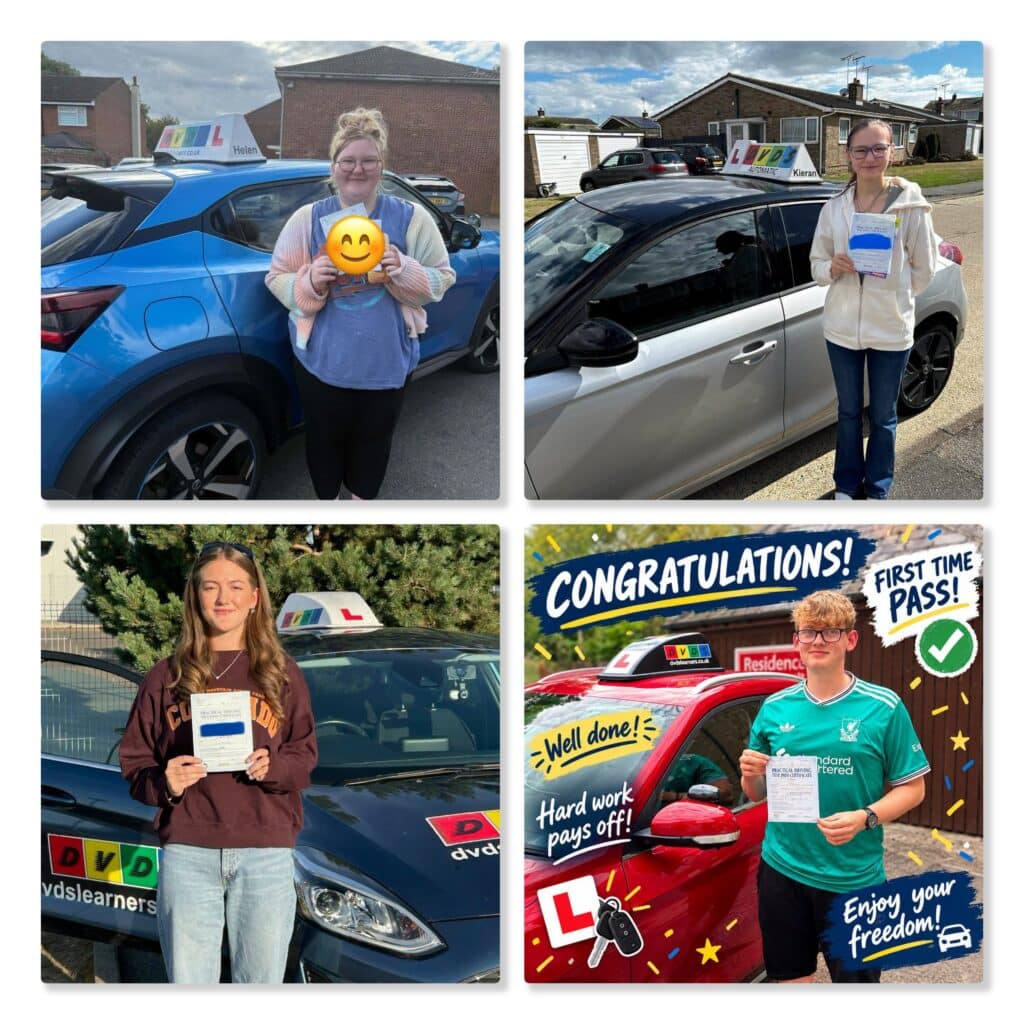 People who have passed their driving tests in Colchester, Clacton and Ipswich.