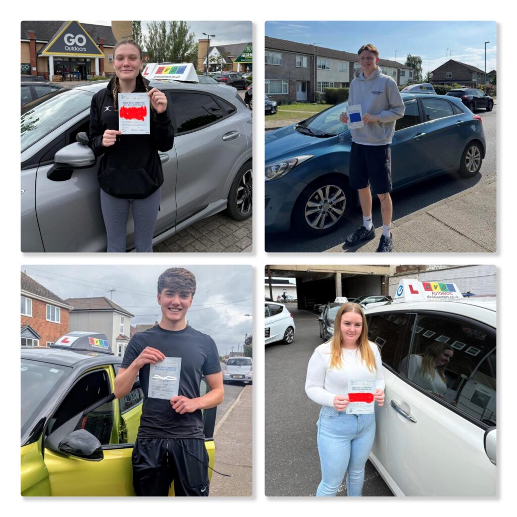 People who have passed their driving tests in Colchester, Clacton and Ipswich.