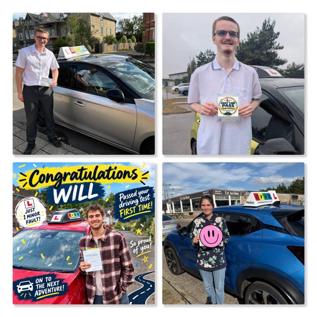 People who have passed their driving tests in Colchester, Clacton and Ipswich.