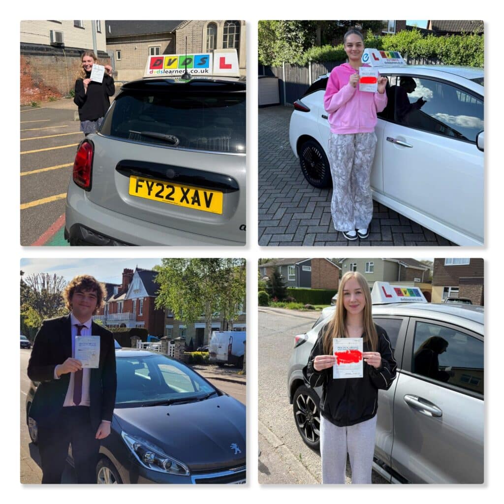 People who have passed their driving tests in Colchester, Clacton and Ipswich.