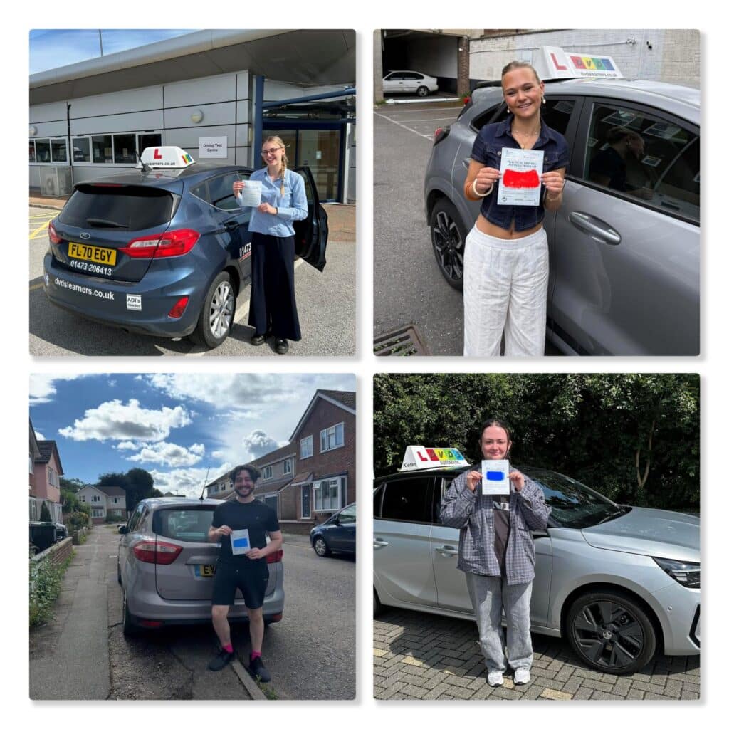 People who have passed their driving tests in Colchester, Clacton and Ipswich.